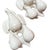 Vintage French Pair of White Ceramic Embossed Pears Wall Plaques For Sale - Image 4 of 7