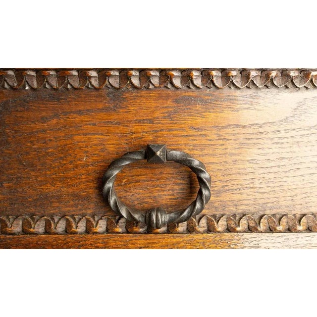 Brown Louis XV French Oak Commode Chest of Drawers, 1940s For Sale - Image 8 of 12