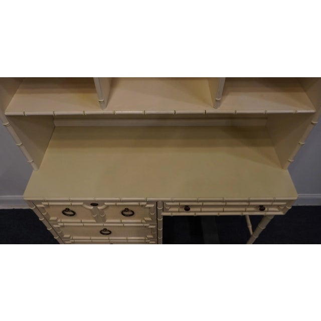 Drexel Furniture Kensington Collection Cream Painted 46" Writing Desk W. Bookcase Hutch 702-300-4 - 374 Finish For Sale In Kansas City - Image 6 of 12