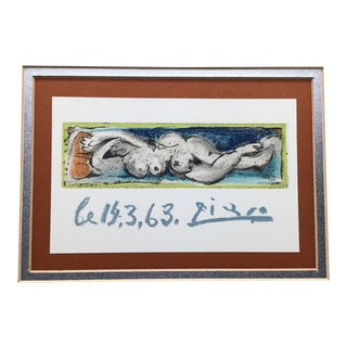 Pablo Picasso “Petit Nu Couché" Custom Archival Framed Lithograph on Paper by Pablo Picasso 1964 For Sale