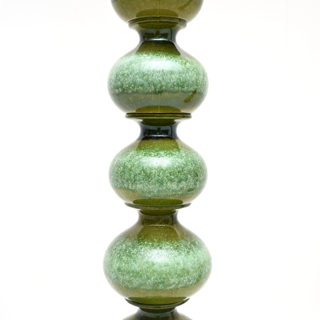 Green Vintage Ceramic Bubble Floor Lamps by Kaiser Leuchten from Kaiser-Leuchten, 1960, Set of 2 For Sale - Image 8 of 11