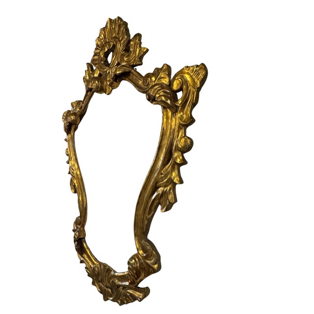 Wood Antique Italian Giltwood and Plaster Mirror Frame For Sale - Image 7 of 10