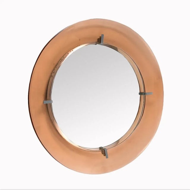 Circular Mirror from Cristal Arte, 1960s For Sale - Image 5 of 5