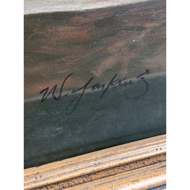 Late 20th Century Large Hand-Painted Traditional Fruit Still Life Oil on Canvas in Ornate Carved Frame For Sale In New York - Image 6 of 16