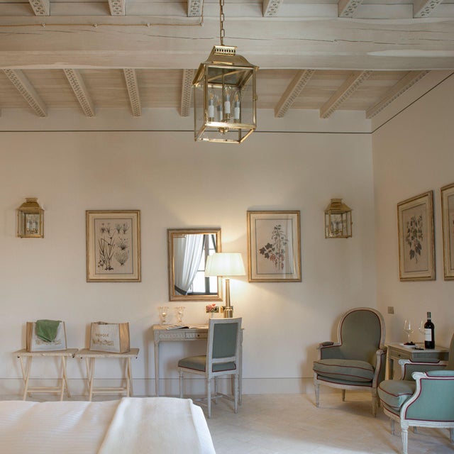 Eden English Natural Brass Lantern by Il Bronzetto, in New conditions. Designed 1960 to 1969 European Plug (up to 250V).