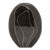 Modern Vase in Shagreen With Black Shell and Brass Details by R&y Augousti For Sale