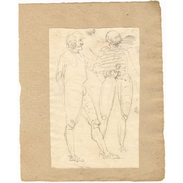 William Lock the Younger, Soldiers in Armour, 1780, Original Graphite Drawing For Sale - Image 5 of 6