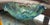 Glass Murano Green and Blue Scalloped Large Glass Statement Bowl For Sale - Image 7 of 10