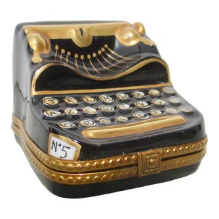 Limoges Typewriter Porcelain Box For Sale