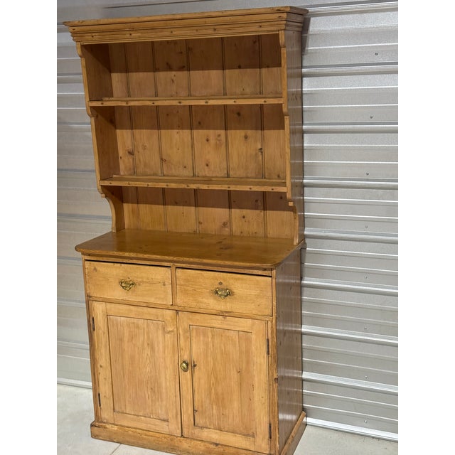 Antique Pine Two Piece Dresser From England For Sale - Image 4 of 18