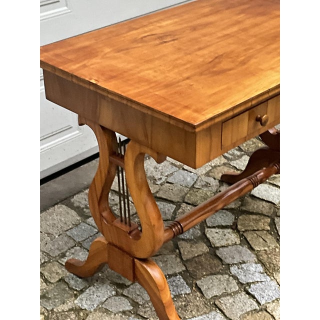 Biedermeier Lyra Writing Desk in Cherrywood, 1830 For Sale - Image 17 of 18