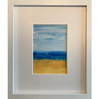 Contemporary Original Ocean Watercolor Painting on Paper by Stephanie Cate For Sale