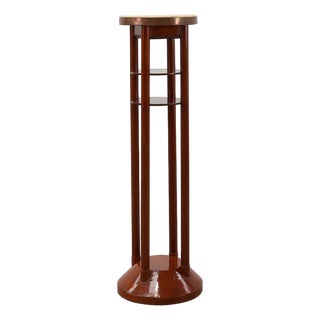 Vienna Secession Pedestal in Wood and Copper, Austria, 1910s For Sale