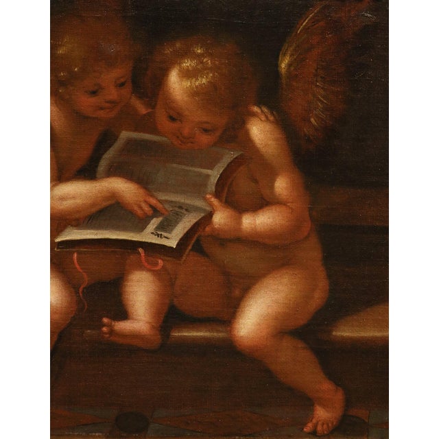 Guglielmo Caccia, Detto Il Moncalvo, Angels Hunting Couple Paintings, 1620, Oil on Canvas For Sale - Image 13 of 16