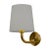 Brushed Brass Wall Light With Shade For Sale - Image 4 of 4