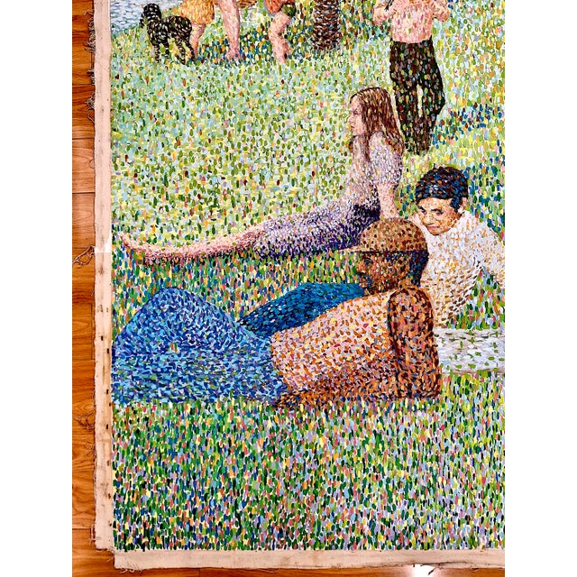 A Figurative Pointillist Painting After Georges Seurat’s “Sunday Afternoon…” by Brenda Joysmith For Sale - Image 10 of 15