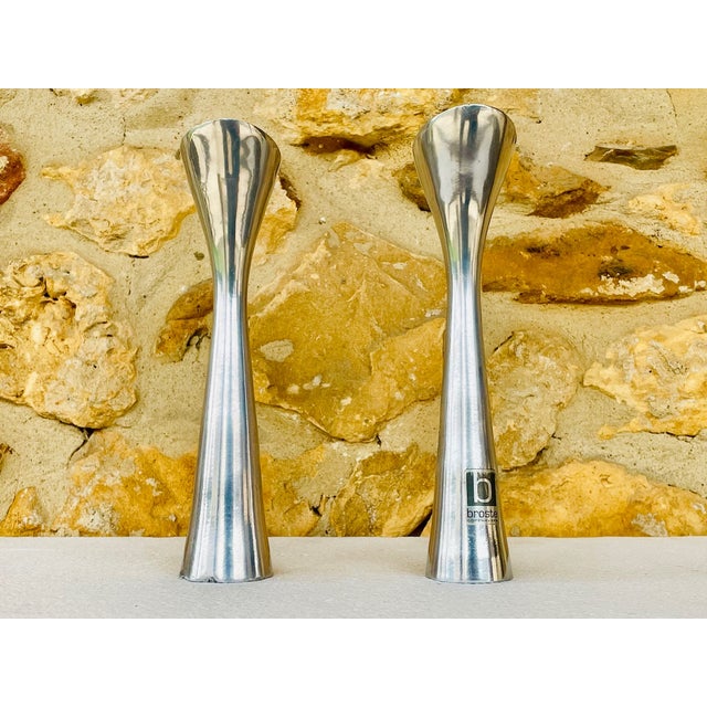 Vintage Danish Candlesticks from Broste Copenhagen, 1970s, Set of 2 For Sale - Image 14 of 18