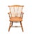 American Pennsylvania House Solid Hard Rock Maple Colonial Early American Fiddleback Duxbury Windsor Dining Arm Chair 1059-110a For Sale - Image 3 of 12