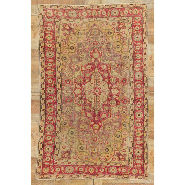 Vintage Turkish Sivas Rug, 04'05 X 06'11 For Sale - Image 9 of 10
