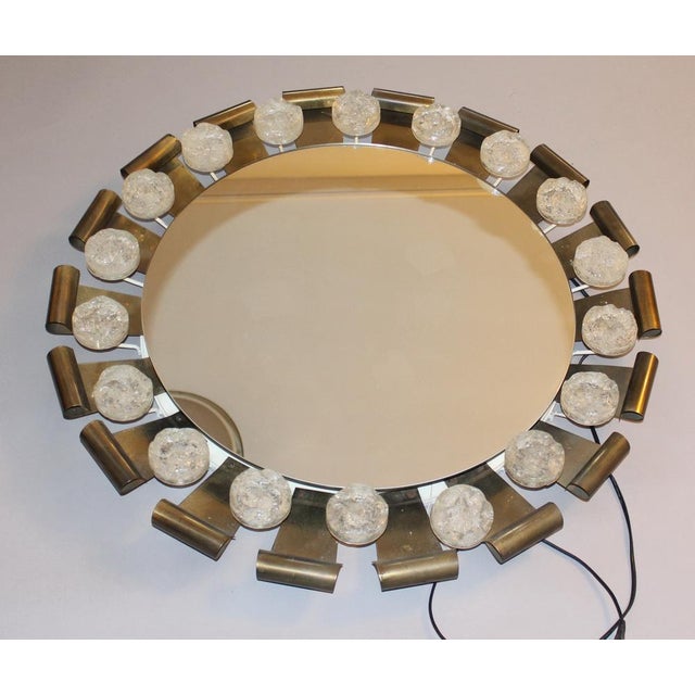 Vintage Mirror with Brass Details, 1960 For Sale - Image 13 of 13