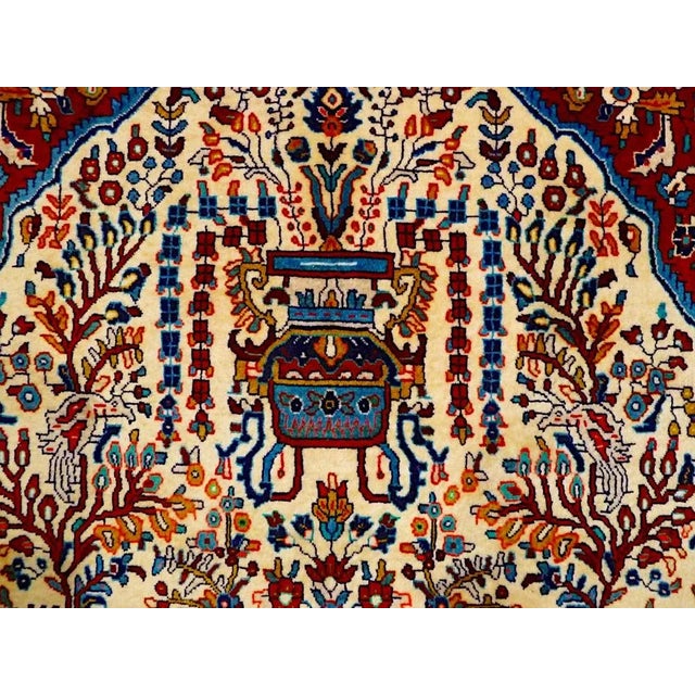 Vintage Sarough Ghiasabad Mihrab Rug, 1950s For Sale - Image 4 of 12