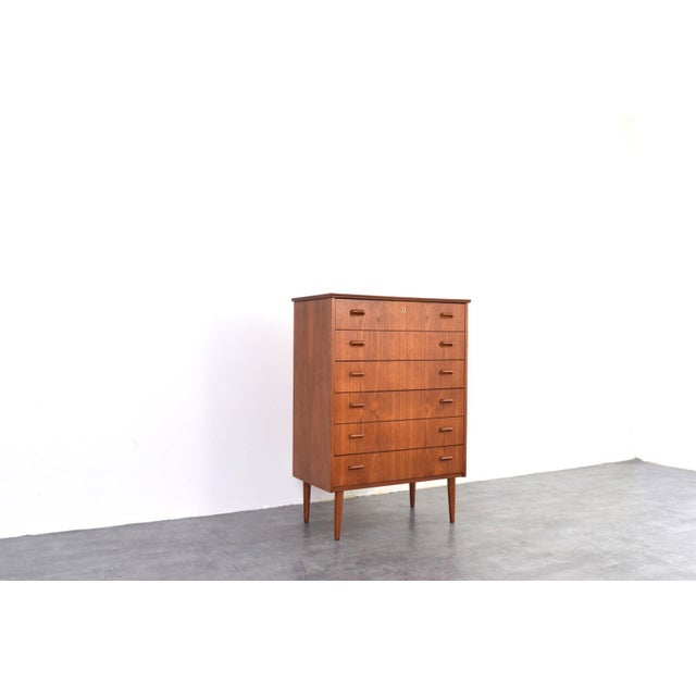 Brown Mid-Century Modern Danish Teak Chest of Drawers, 1960s For Sale - Image 8 of 17