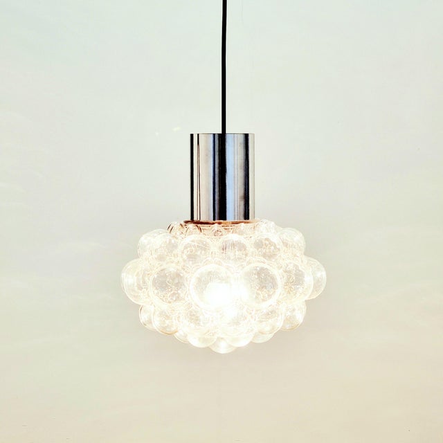 Large Mid-Century Bubble Glass Pendant Light by Helena Tynell for Limburg, Germany, 1960s For Sale - Image 4 of 10