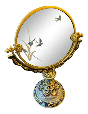 Early 19th Century Chinese Cloisonne Double Sided Mirror