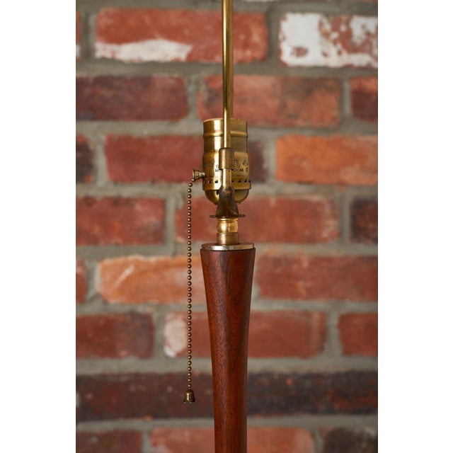 Vintage Scandinavian Sculptural Solid Teak and Brass Floor Lamp For Sale - Image 11 of 18