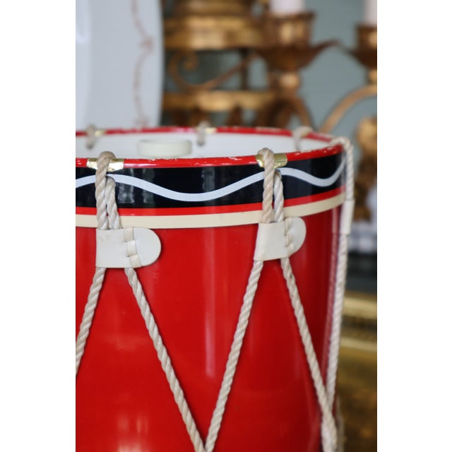 Red Vintage English Royal Marines Eiir Regimental Drum Ice Bucket For Sale - Image 8 of 18