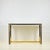 White Chic Minimalist Patinated Brass and Marble Console or Library Table For Sale - Image 8 of 11