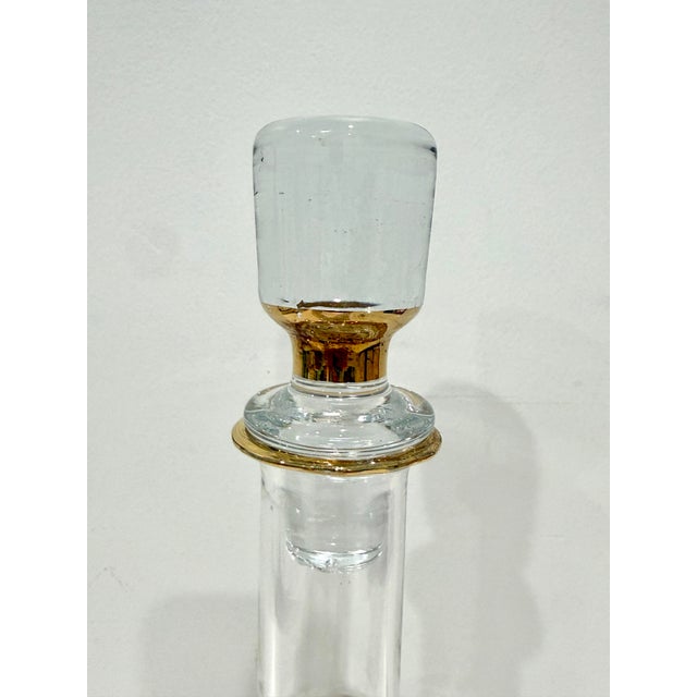 1960s decanter made in Italy with original sticker and stopper. The sticker says handmade in both French and German....