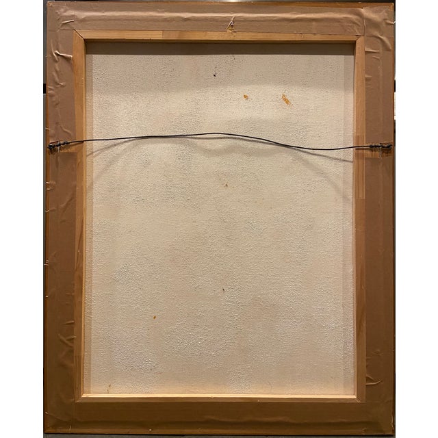 Wood Late 20th Century Abstract Nude Woman, Acrylic on Canvas For Sale - Image 7 of 7