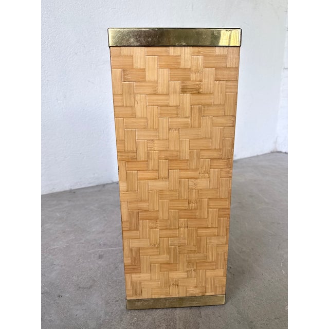 Woven Wicker and Brass Umbrella Stand from Metal Linea Nova, 1960s For Sale - Image 16 of 18