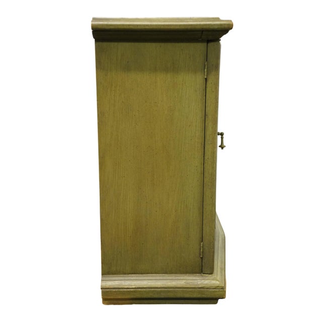 Brandt Furniture Italian Neoclassical Tuscan Style 43" Green Console Cabinet W. Slate Top 8539 For Sale - Image 9 of 11