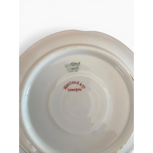 Antique 1900s Haviland Limoges "Silver Anniversary" Bouillon Cups & Saucers - Set of 8 For Sale - Image 11 of 11