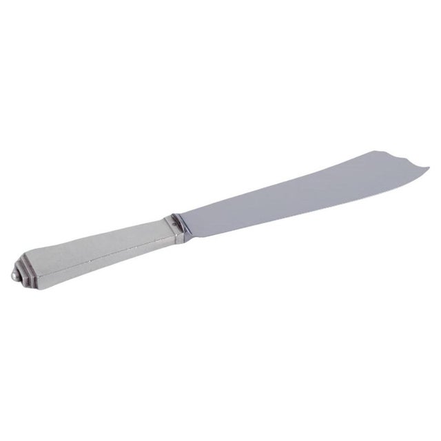 Silver Vintage Cake Knife in Sterling Silver from Georg Jensen, 1930s For Sale - Image 8 of 8