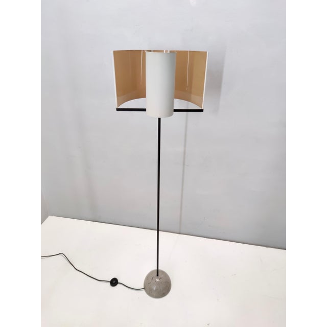 Metal Modernist Abate Floor Lamp attributed to Afra and Tobia Scarpa for Ibis, Italy, 1970s For Sale - Image 7 of 17