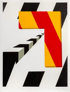 Allan D'Arcangelo, Left Turn, 1979 Pop Art Screenprint