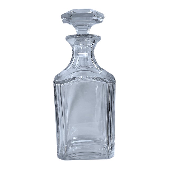 Baccarat Harcourt Pattern Crystal Whiskey Decanter | French Cut Crystal For Sale