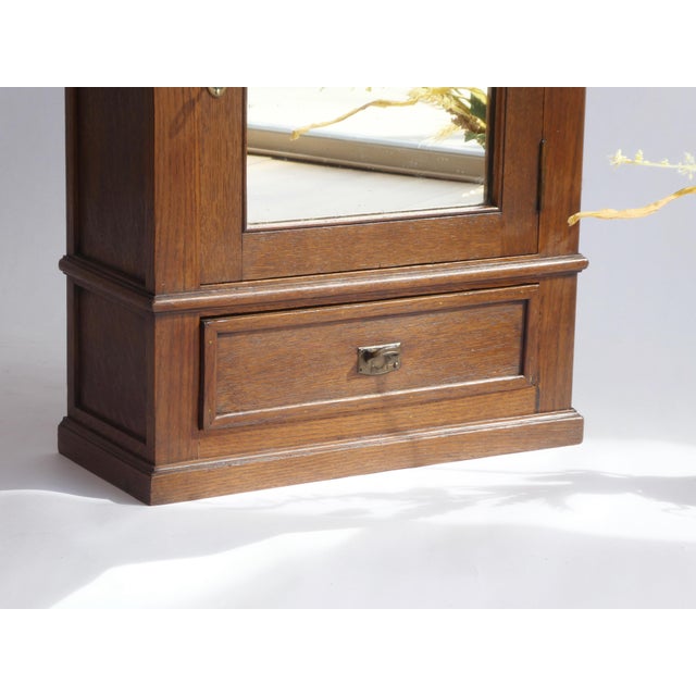 Vintage Art Deco Wooden Cabinet with Mirror, 1920s For Sale - Image 4 of 10