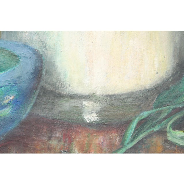 Peonies Still Life, Vintage Oil Painting For Sale In Los Angeles - Image 6 of 10