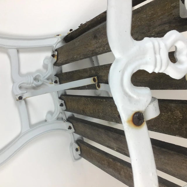 Vintage Cast Iron Garden Bench For Sale - Image 12 of 13