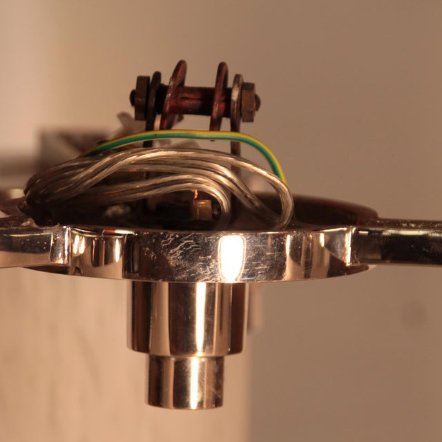 French Art Deco Petitot Style Ceiling Light, 1940s For Sale - Image 9 of 12