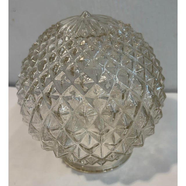 Mid-Century Modern Vintage Glass Light Cover For Sale - Image 3 of 6