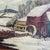 Rustic 1950’s Original Rustic Impressionist Snowy Barn Landscape Painting For Sale - Image 3 of 5