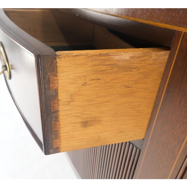 Kittinger Georgian 6' Long Rounded Demi Lune Sideboard Credenza Server Cabinet For Sale - Image 10 of 13