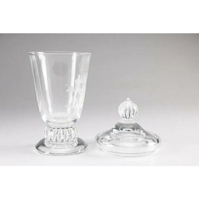 The highly Rare magnificent 'tour de force' 'Industry" Covered Bowl circa 1943 by Thompson and Waugh-- a very rare crystal...