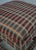 Pair Custom Upholstered Plaid Print Upholstered Square Stools For Sale - Image 12 of 13