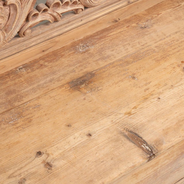 1868 Swedish Carved Pine Storage Bench With Heart Detail For Sale - Image 10 of 15